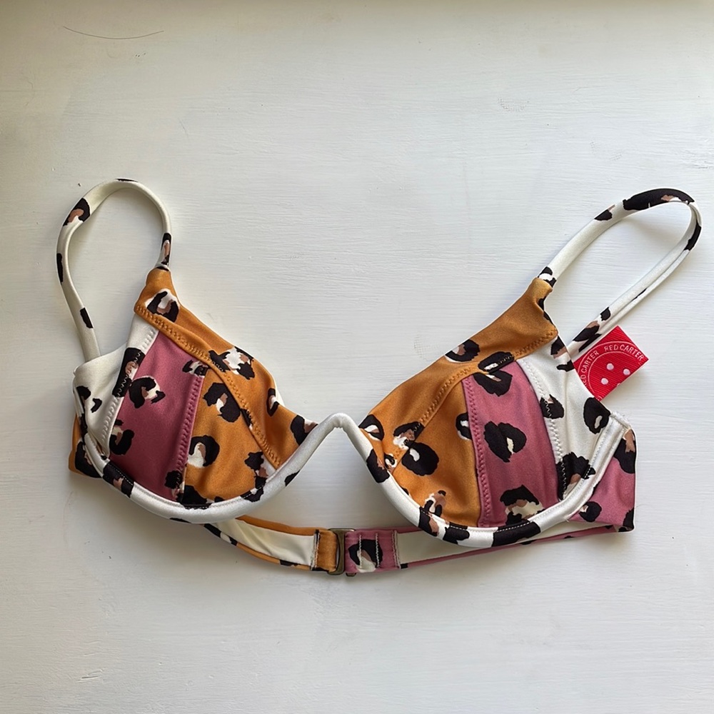 Red Carter Ivy Bikini Top